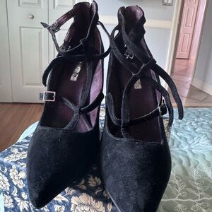 BCBGeneration Black Strappy Heels